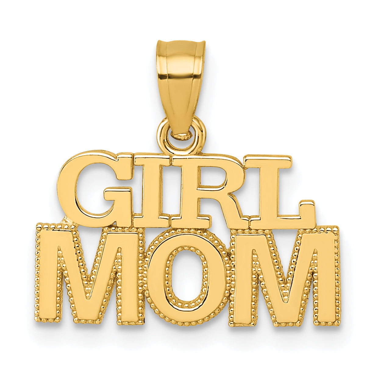 14k Polished GIRL MOM Pendant Main image
