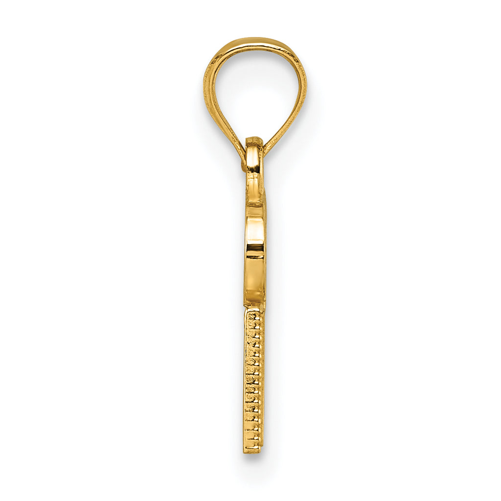 14k Polished GIRL DAD Pendant