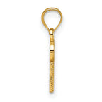 14k Polished GIRL DAD Pendant