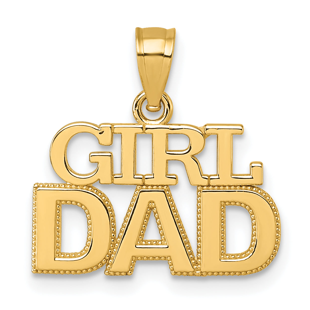 14k Polished GIRL DAD Pendant Main image