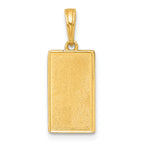 14k Polished Blue Enamel Moon Cycle Charm