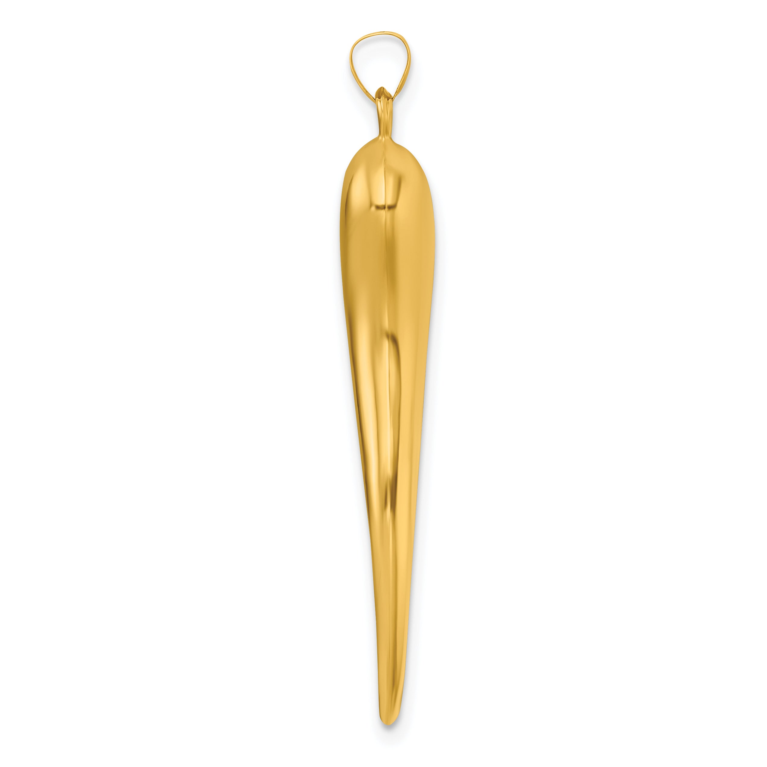 Italian Horn Pendant in 14K Yellow Gold Secondary image