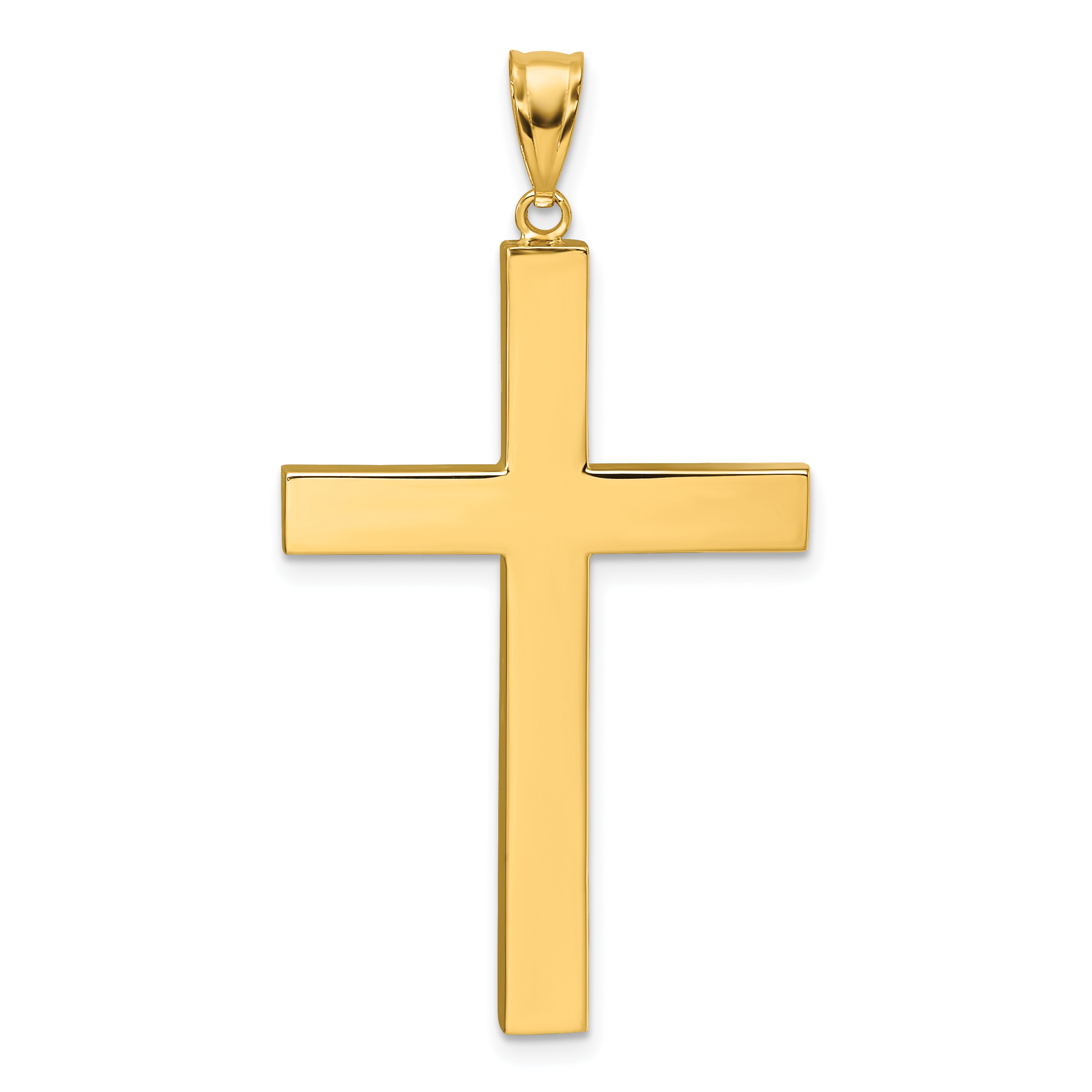 14k Polished Hollow Latin Cross Pendant Main image