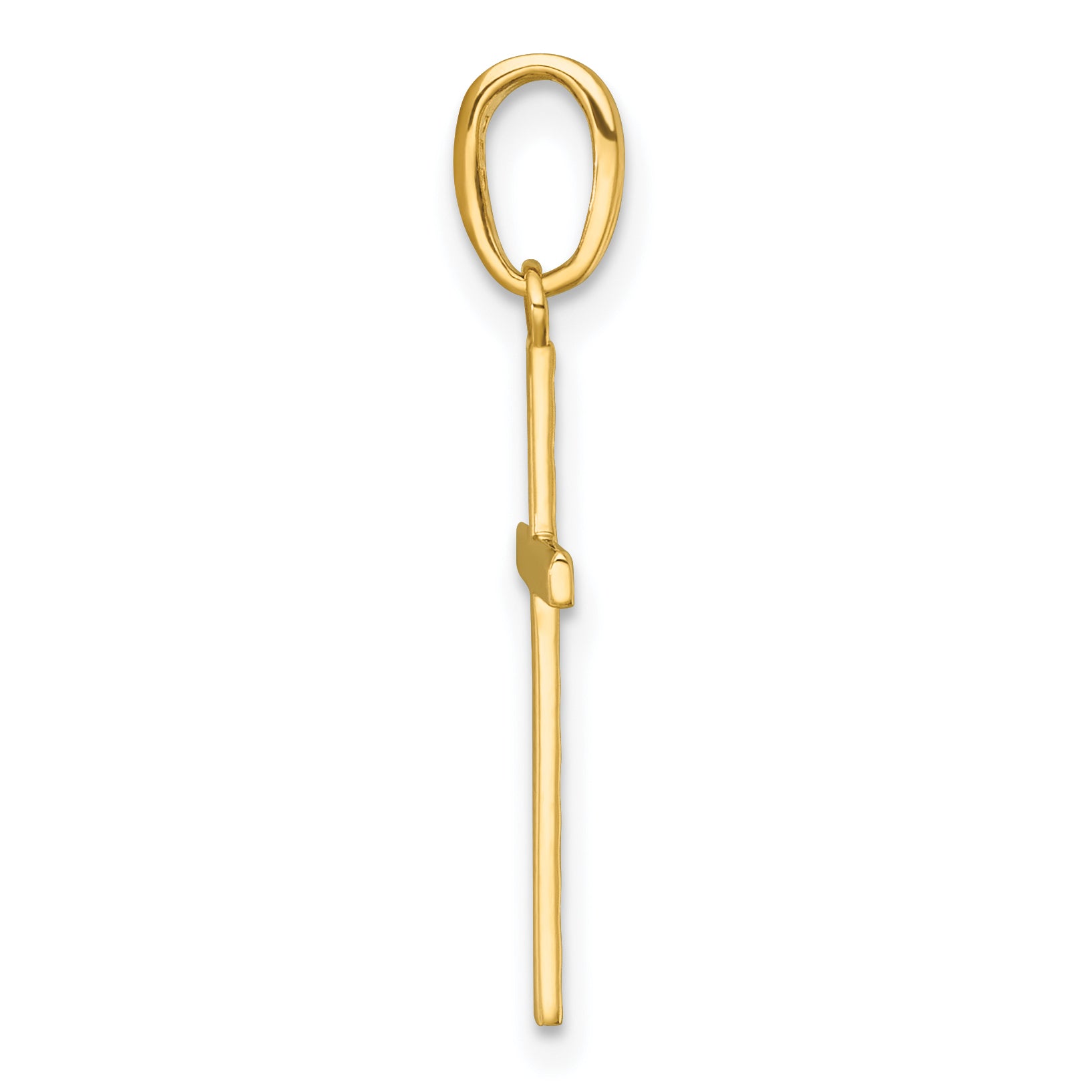 14k Polished Textured Cross Pendant Secondary image