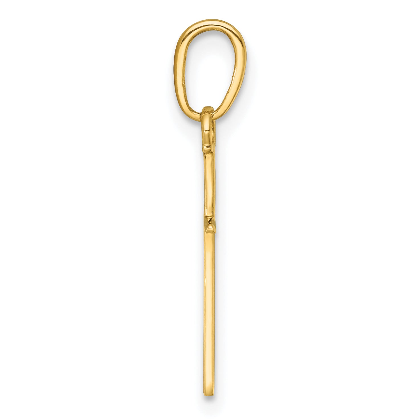 14K 3-D and Polished Stick Cross Charm Secondary image