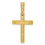 14k Polished Diamond-cut Fancy Latin Cross Pendant