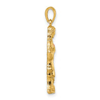 14k with Rose-tone Polished Sacred Heart of Jesus Pendant