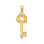 Key Pendant in 14K Yellow Gold, Textured - Sophia Jewelers