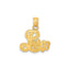 Love Script Flower Pendant in 14K Yellow Gold, Textured - Sophia Jewelers
