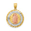 Mis 15 Años Our Lady of Guadalupe Pendant in 14K Two-Tone Gold - Sophia Jewelers