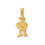 Boy Holding Ball Pendant in 14K Yellow Gold, Textured - Sophia Jewelers