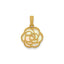 Mother of Pearl Beaded Flower Pendant in 14K Yellow Gold, 13mm - Sophia Jewelers