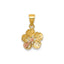 Hibiscus Flower Pendant in 14K Two-Tone Gold - Sophia Jewelers