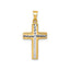Cross Pendant in 14K Yellow Gold, 21mm Diamond-Cut - Sophia Jewelers