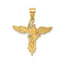 Praying Hands Angel Wings Cross Pendant in 14K Yellow Gold - Sophia Jewelers