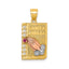 Cubic Zirconia Santa Biblia Spanish Bible Pendant in 14K Two-Tone Gold - Sophia Jewelers