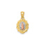 Oval Our Lady of Guadalupe Pendant in 14K Two-Tone Gold, Diamond-Cut - Sophia Jewelers