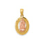 Oval Our Lady of Guadalupe Pendant in 14K Two-Tone Gold - Sophia Jewelers