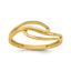 Fancy Wave Ring in 14K Yellow Gold, Size 7 - Sophia Jewelers