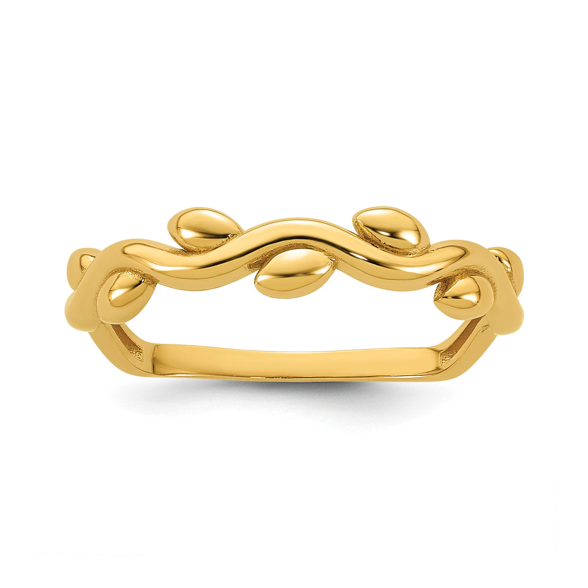 Flower Vine Ring in 14K Yellow Gold, Size 7 - Sophia Jewelers
