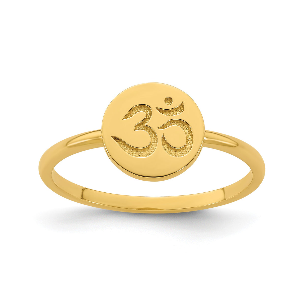 Om Symbol Ring in 14K Yellow Gold, Size 7 - Sophia Jewelers Main image