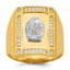 Cubic Zirconia Our Lady of Guadalupe Ring in 14K Yellow Gold, Size 10 - Sophia Jewelers
