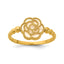 Mother of Pearl Beaded Flower Ring in 14K Yellow Gold, Size 7 - Sophia Jewelers