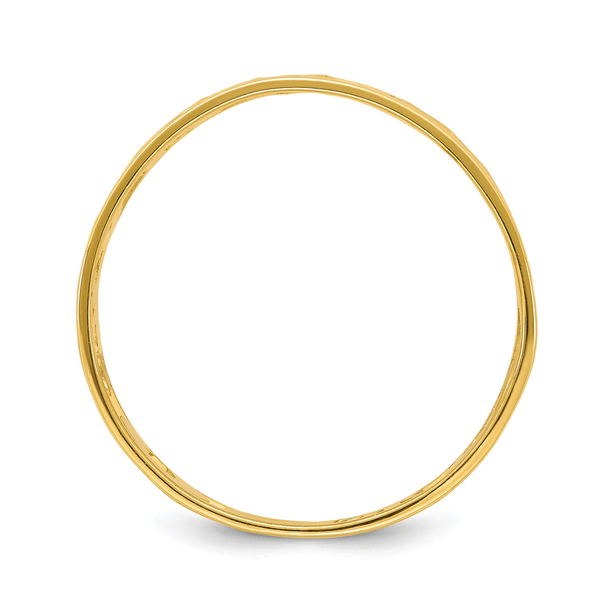 Cut-Out Lucky Symbols Ring in 14K Yellow Gold, Size 7 - Sophia Jewelers Main image