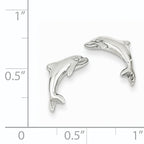 14k White Gold Dolphin Earrings