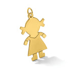 14k Satin Girl Charm