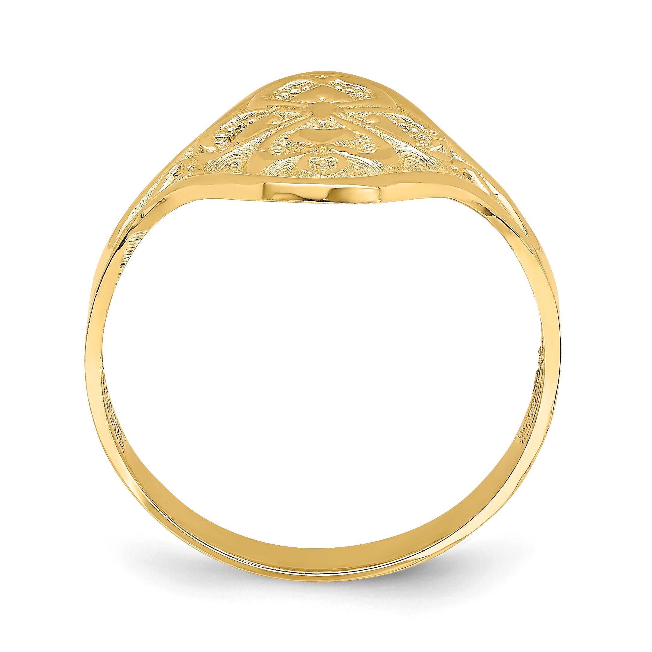 14k Diamond-cut Filigree Ring Secondary image