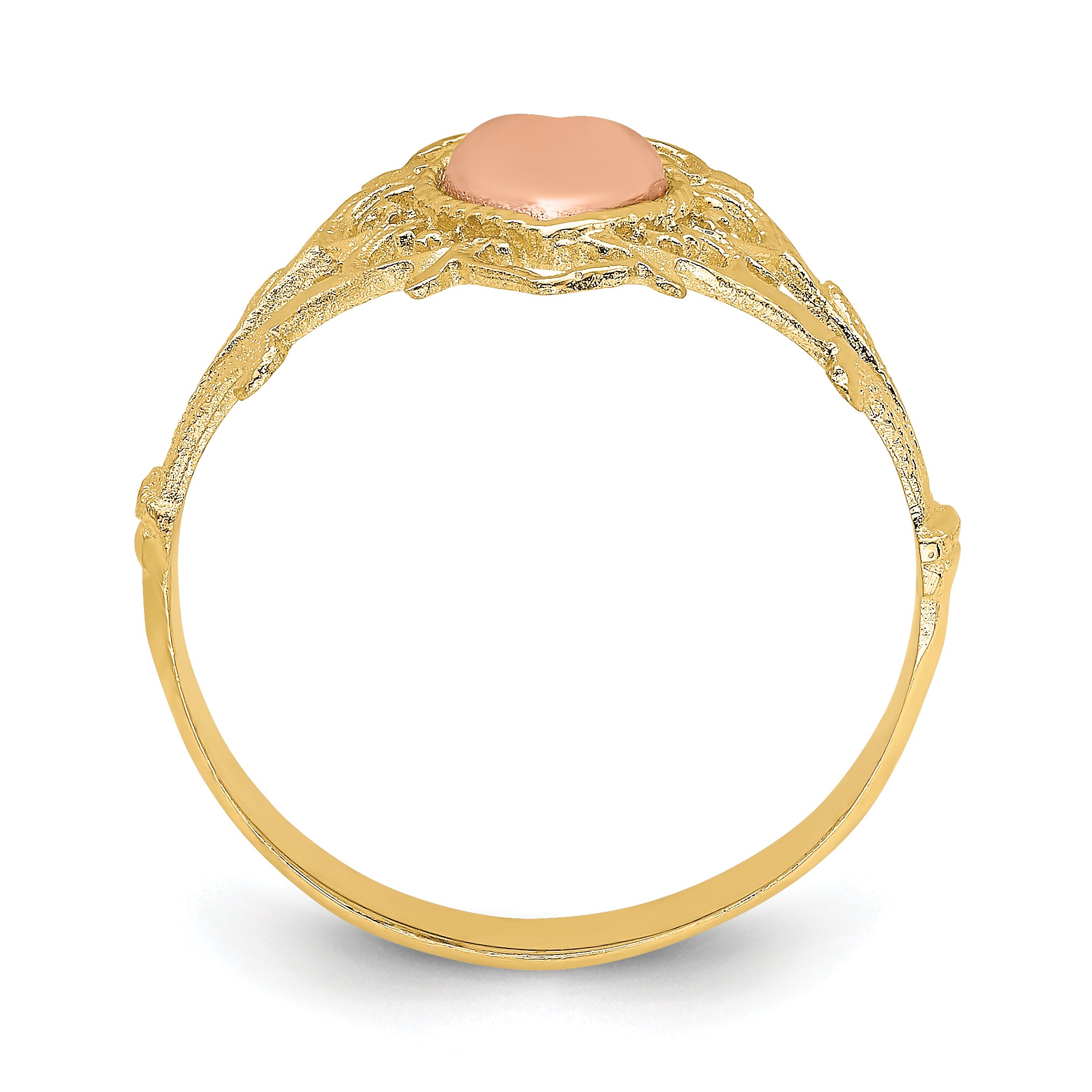 14k Two-tone Heart Ring Secondary image
