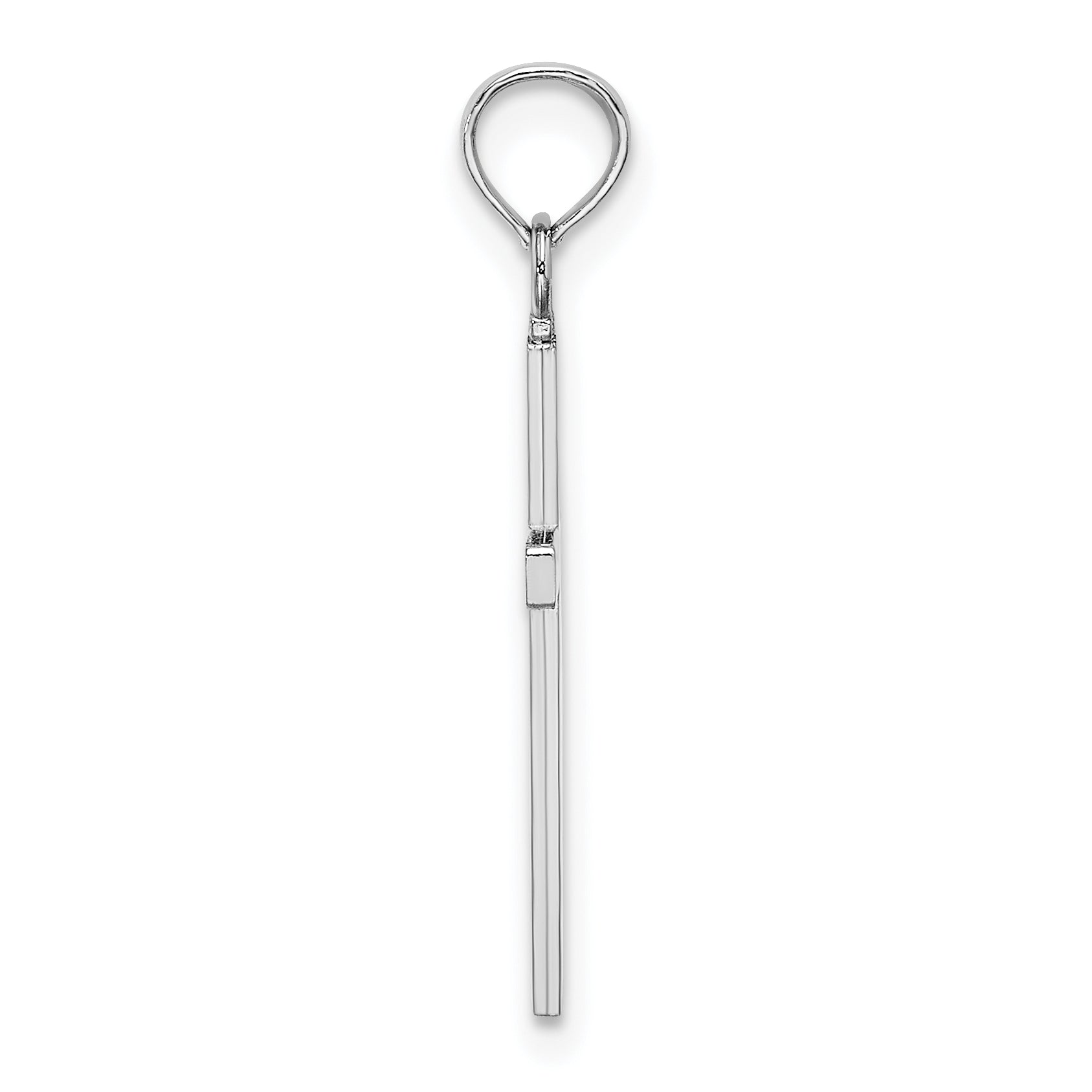 14k White Gold Polished Cross Pendant Secondary image