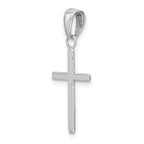 14k White Gold Polished Cross Pendant