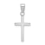 14k White Gold Polished Cross Pendant