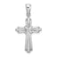 14k White Gold Polished Cross Charm