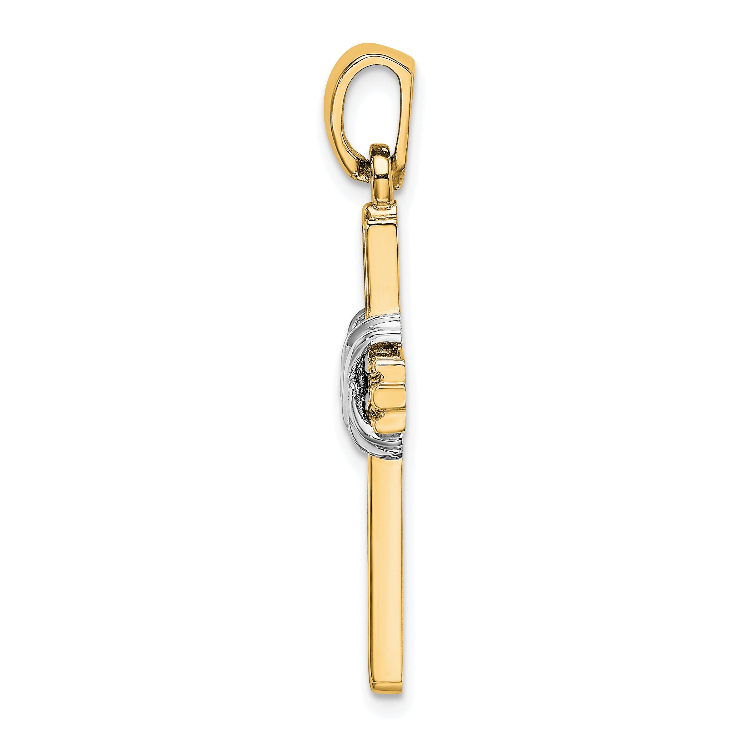 14K w/Rhodium Passion Cross Pendant Secondary image