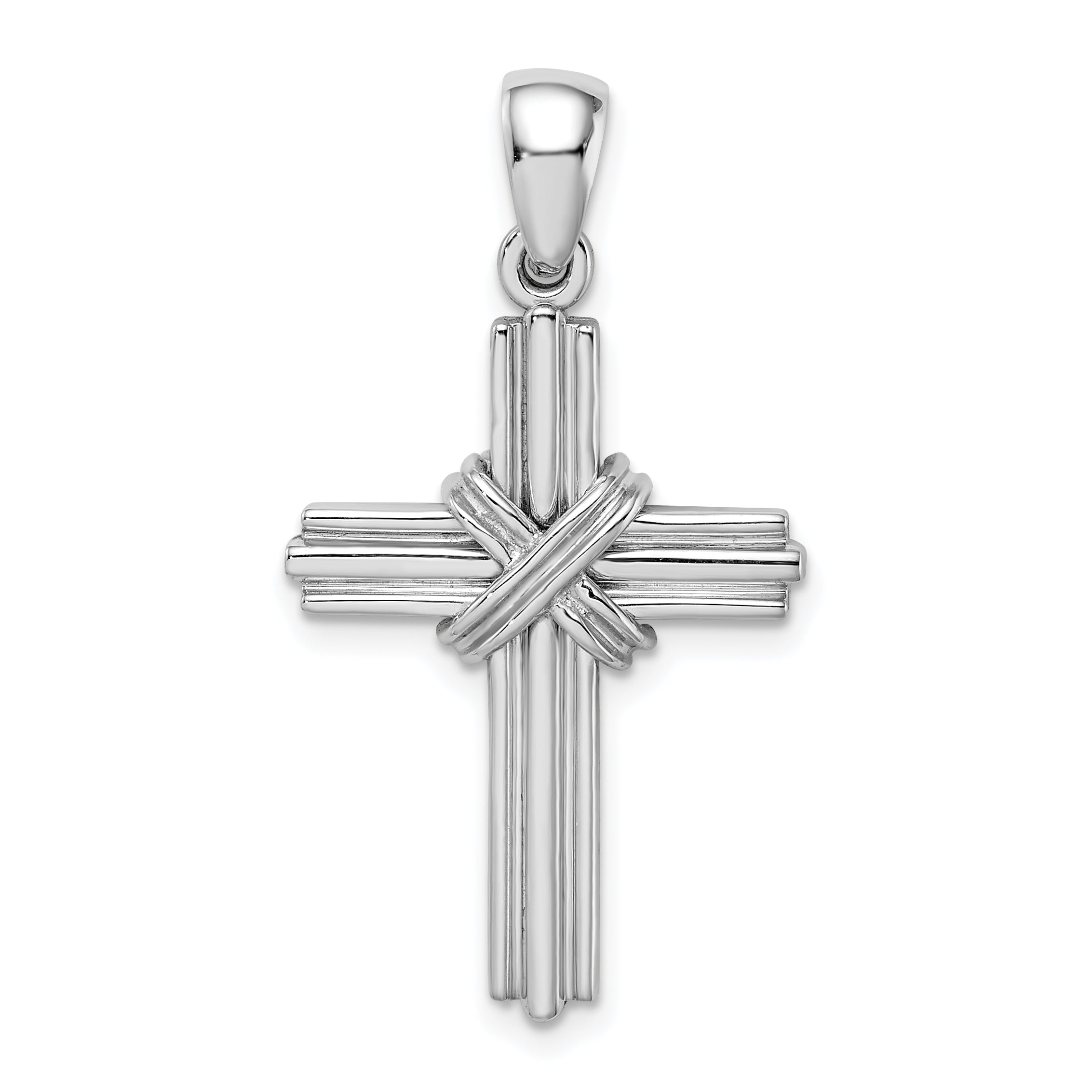 14k White Gold Passion Cross Pendant Main image