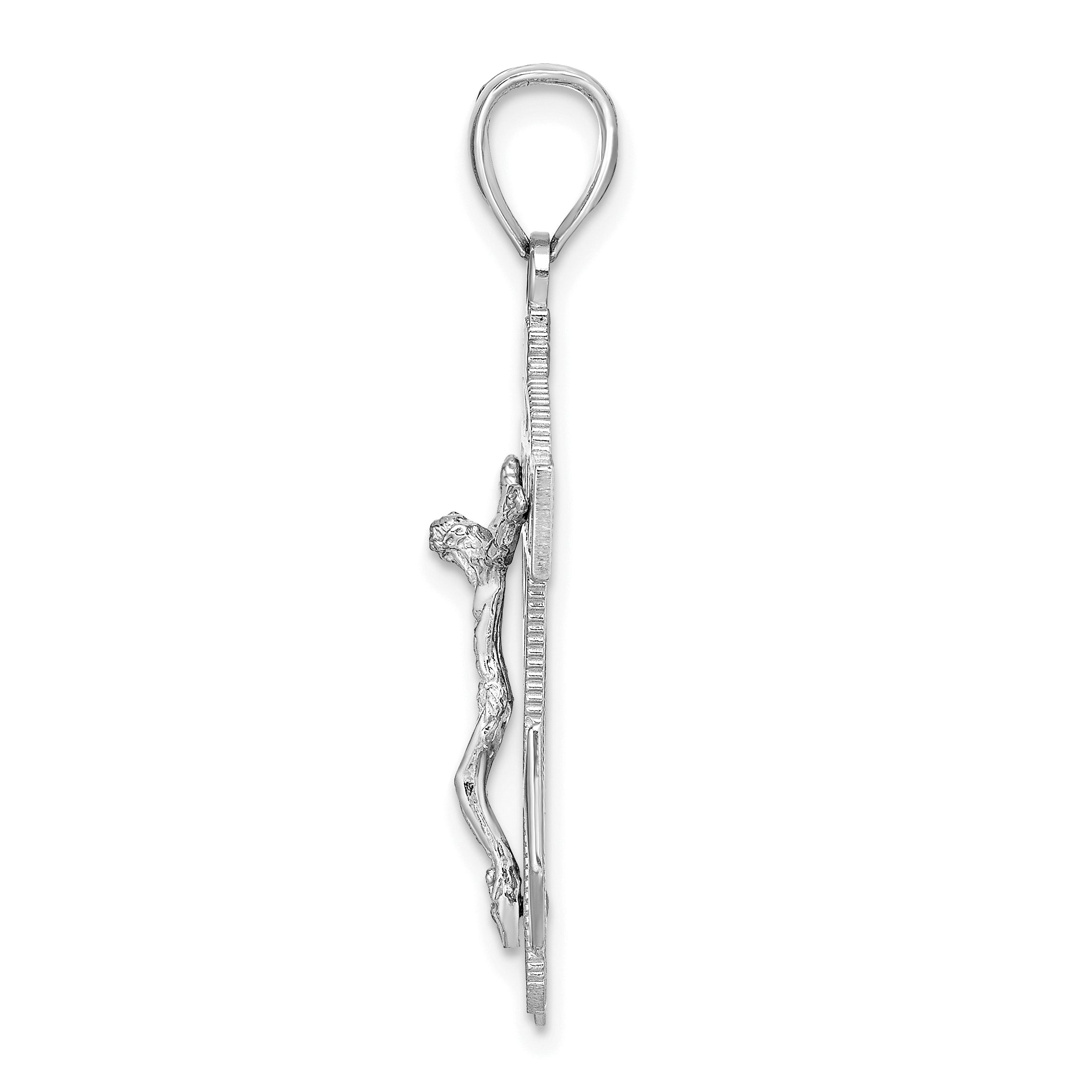 14k White Gold Mariner's Crucifix Pendant Secondary image