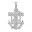 14k White Gold Mariner's Crucifix Pendant