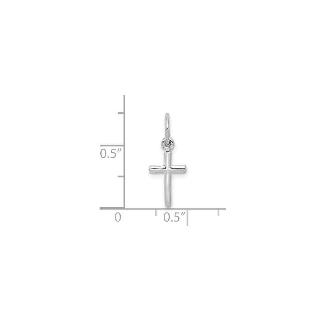 Cross Charm in 14K White Gold - Sophia Jewelers