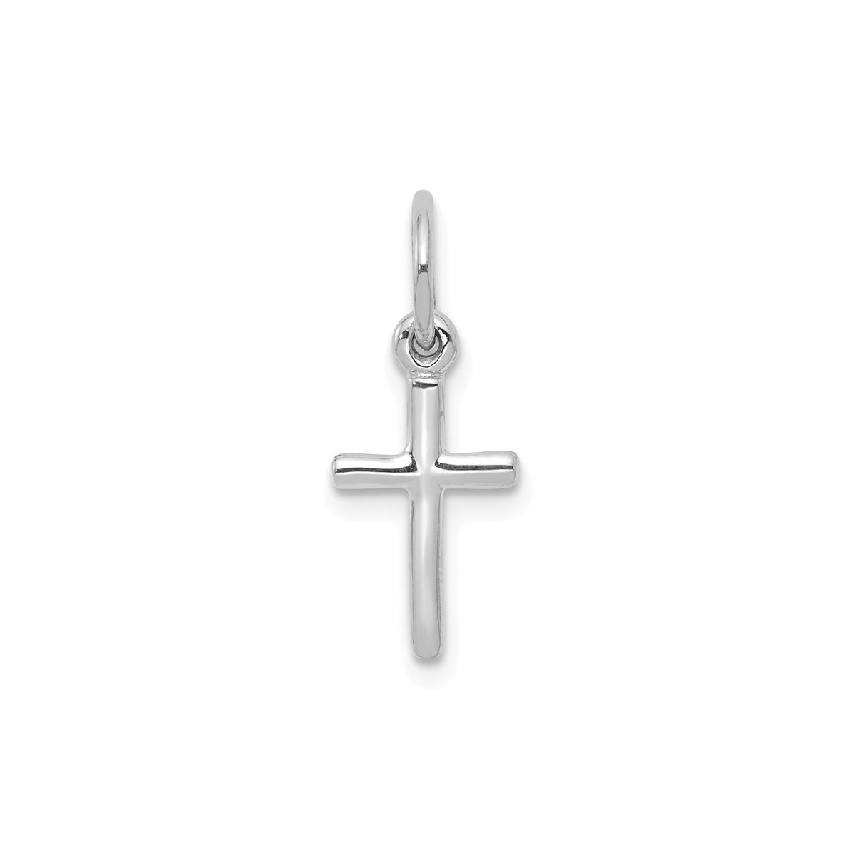 Cross Charm in 14K White Gold - Sophia Jewelers Main image