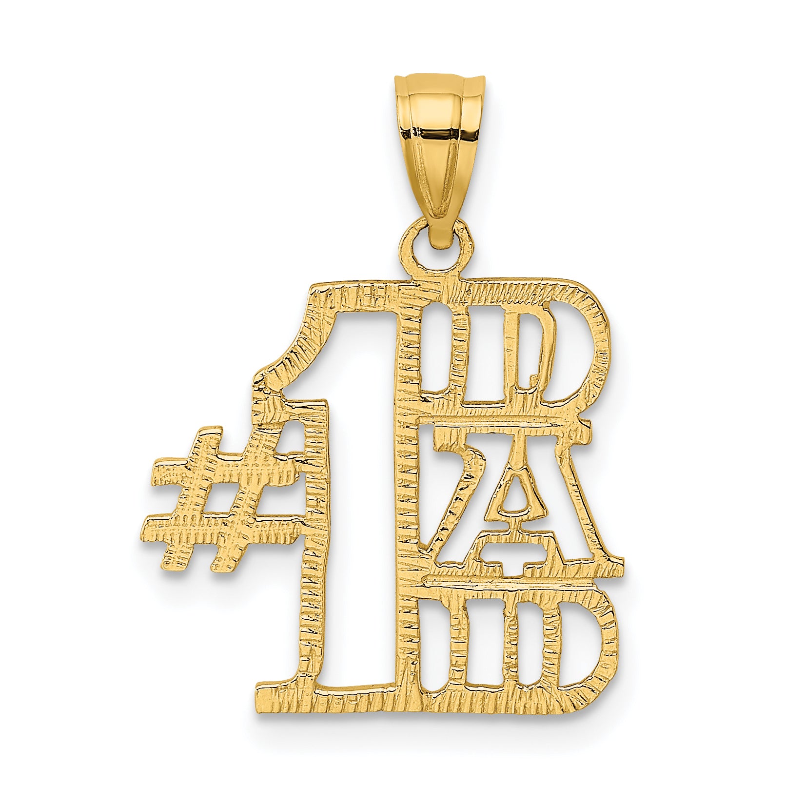 14k #1 DAD Charm Main image