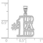 14K White Gold #1 DAD Pendant