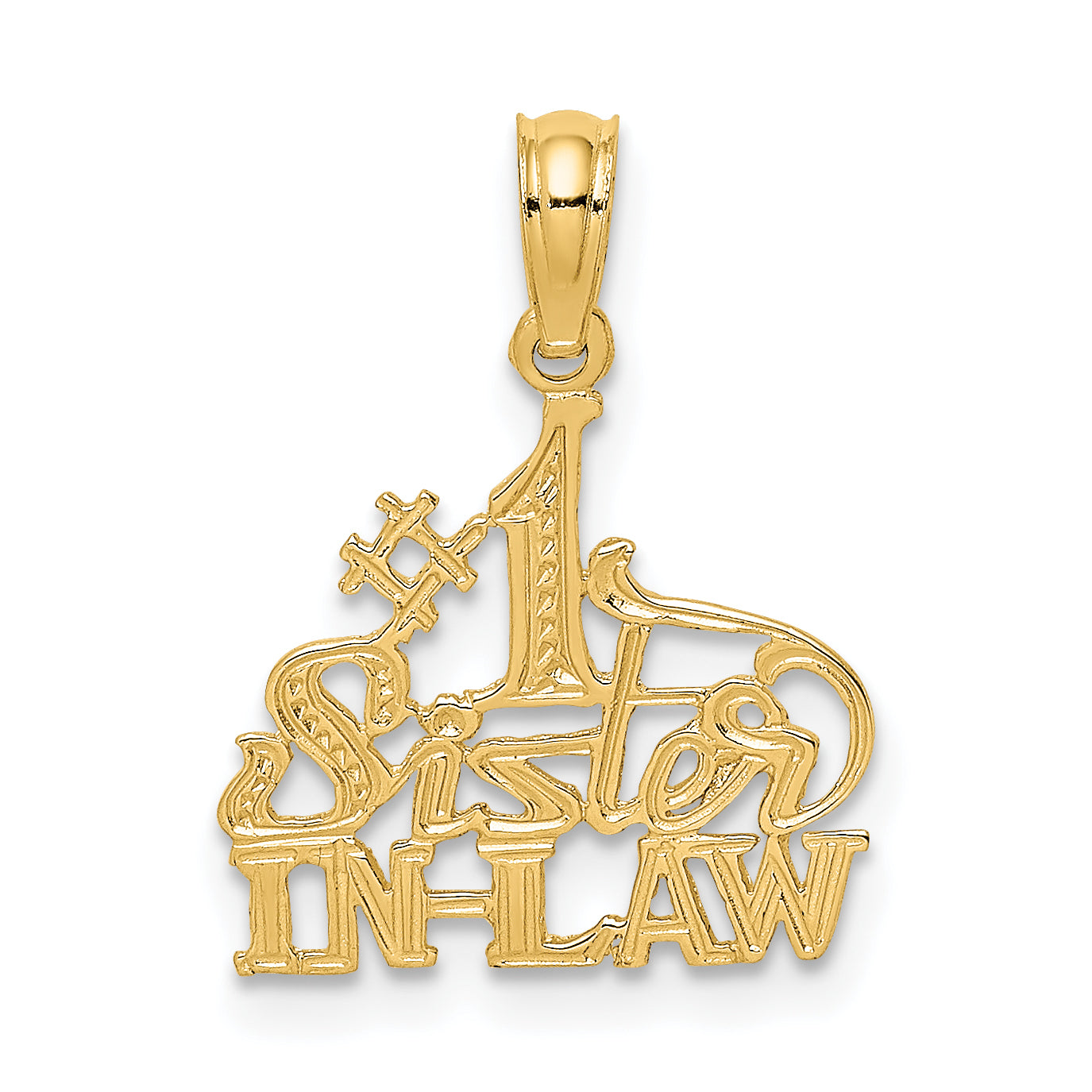 14k #1 SISTER-IN-LAW Charm Main image