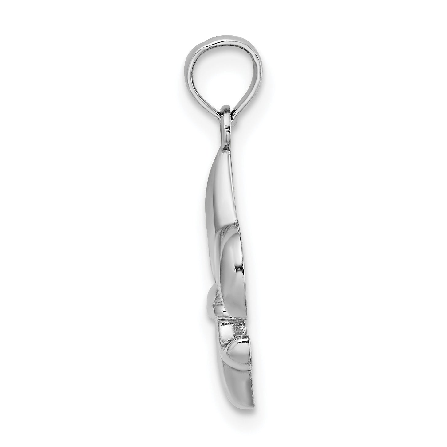 14K White Gold 2-D Small Fleur de Lis Charm Secondary image