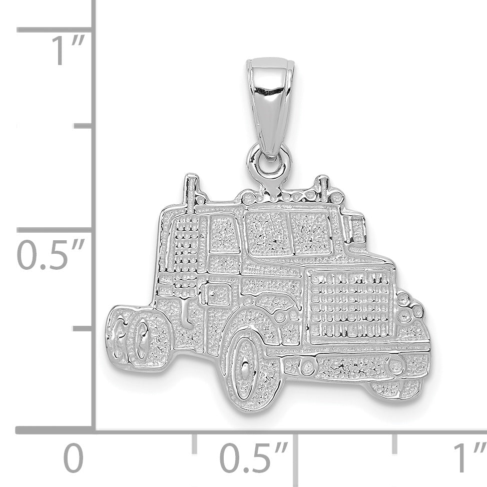 14K White Gold Truck Cab Pendant