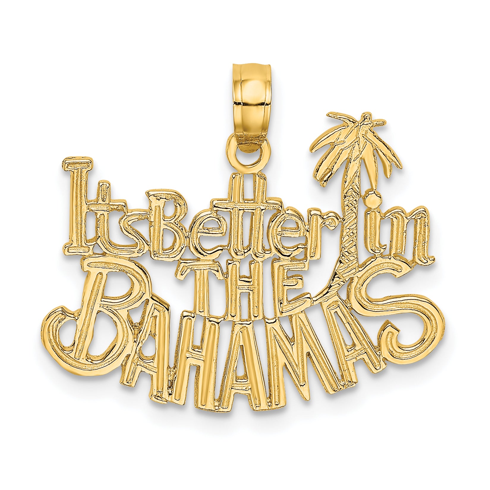 14K ITS BETTER IN THE BAHAMAS Charm Main image
