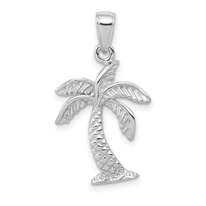14K White Gold Palm Tree Pendant - Sophia Jewelers