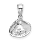 14K White Gold Small Clam Shell Pendant